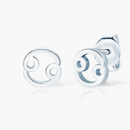 Kolczyki znak zodiaku rak Savicki: srebrne